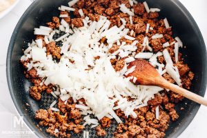 onion and ground beef