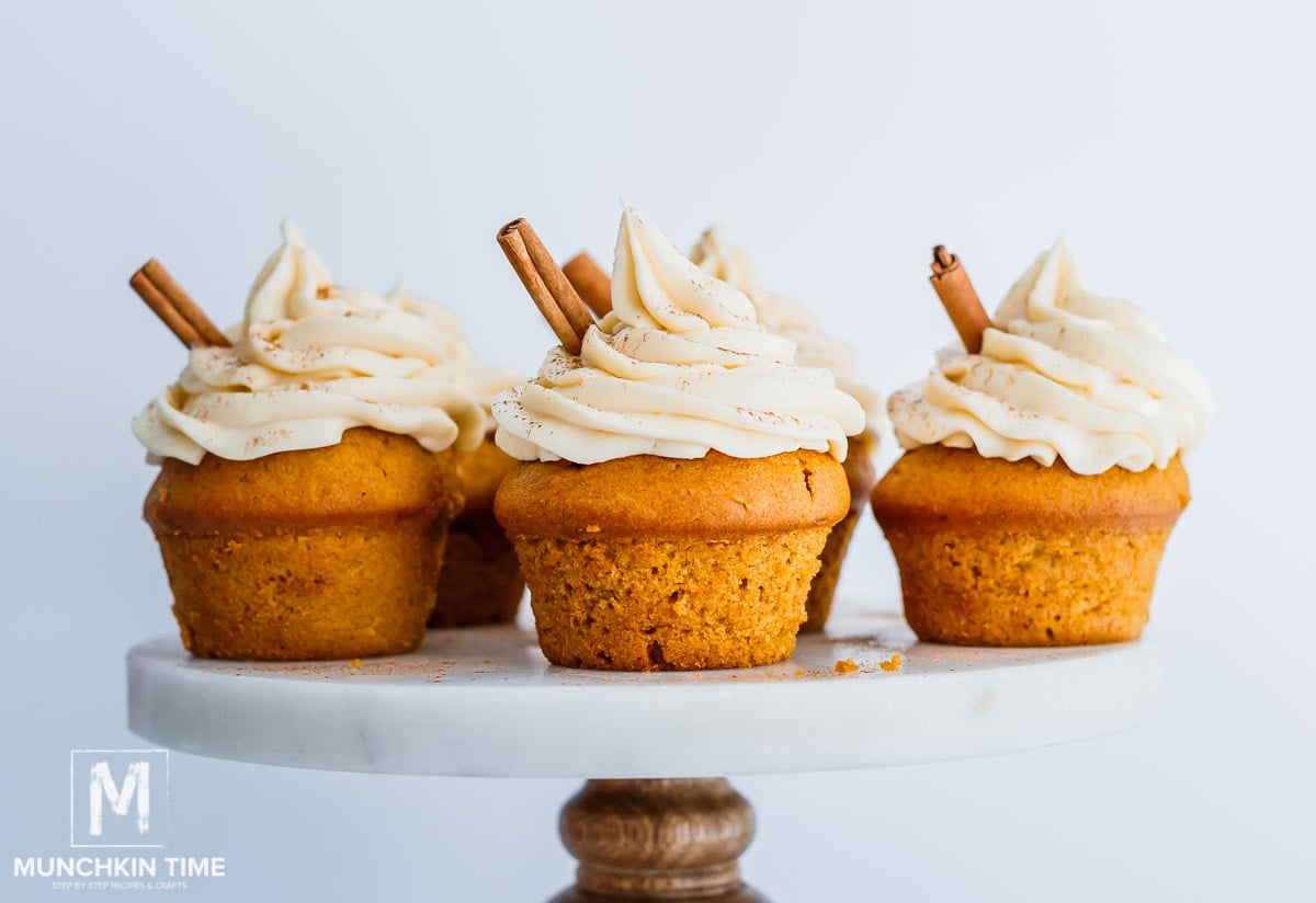 Pumpkin Cupcakes with Cream Cheese Frosting