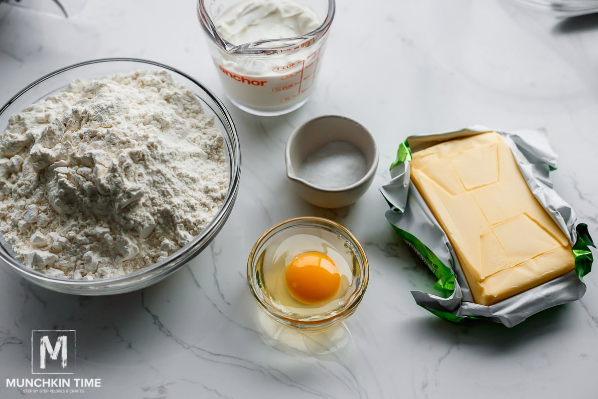 Ingredients for Cornish Pasties dough