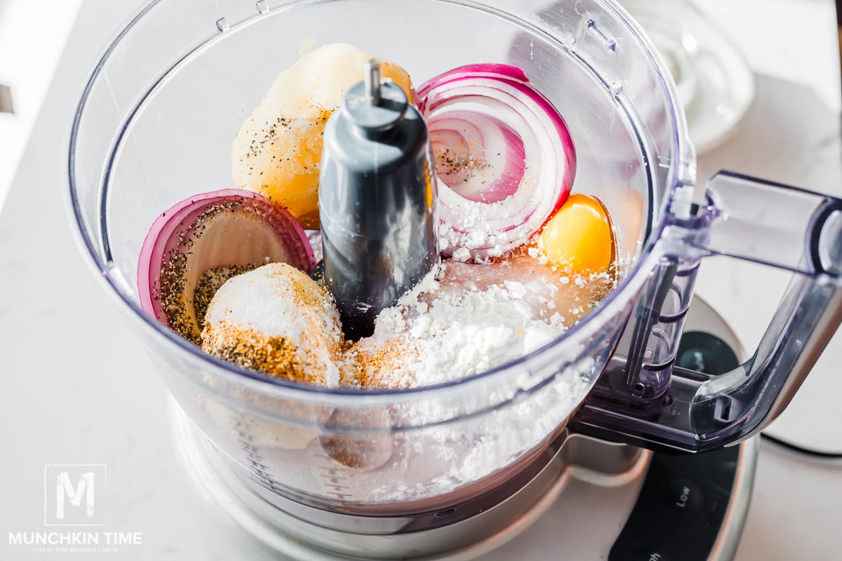 ingredients inside the food processor