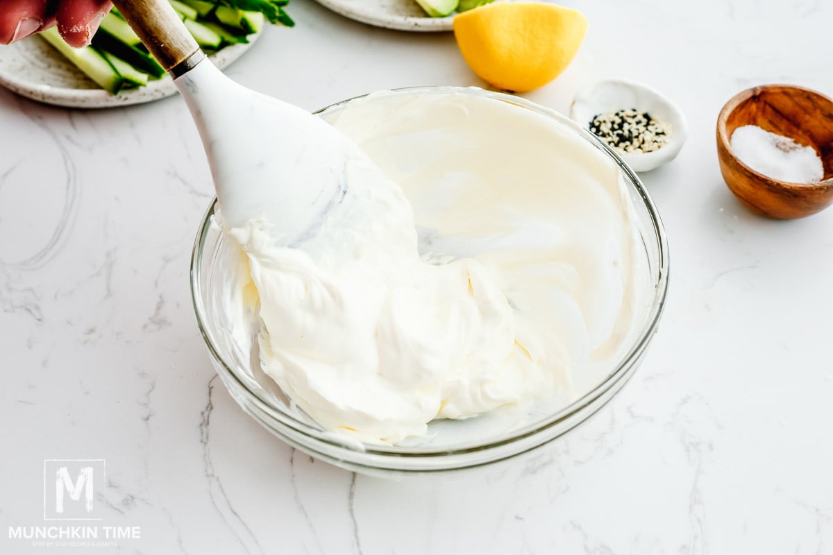 cream cheese with lemon juice