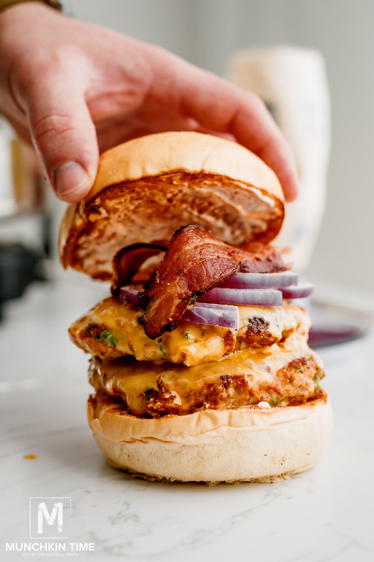Chicken-Bacon Smash Burgers Recipe