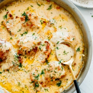 Creamy Oven Baked Chicken Thighs