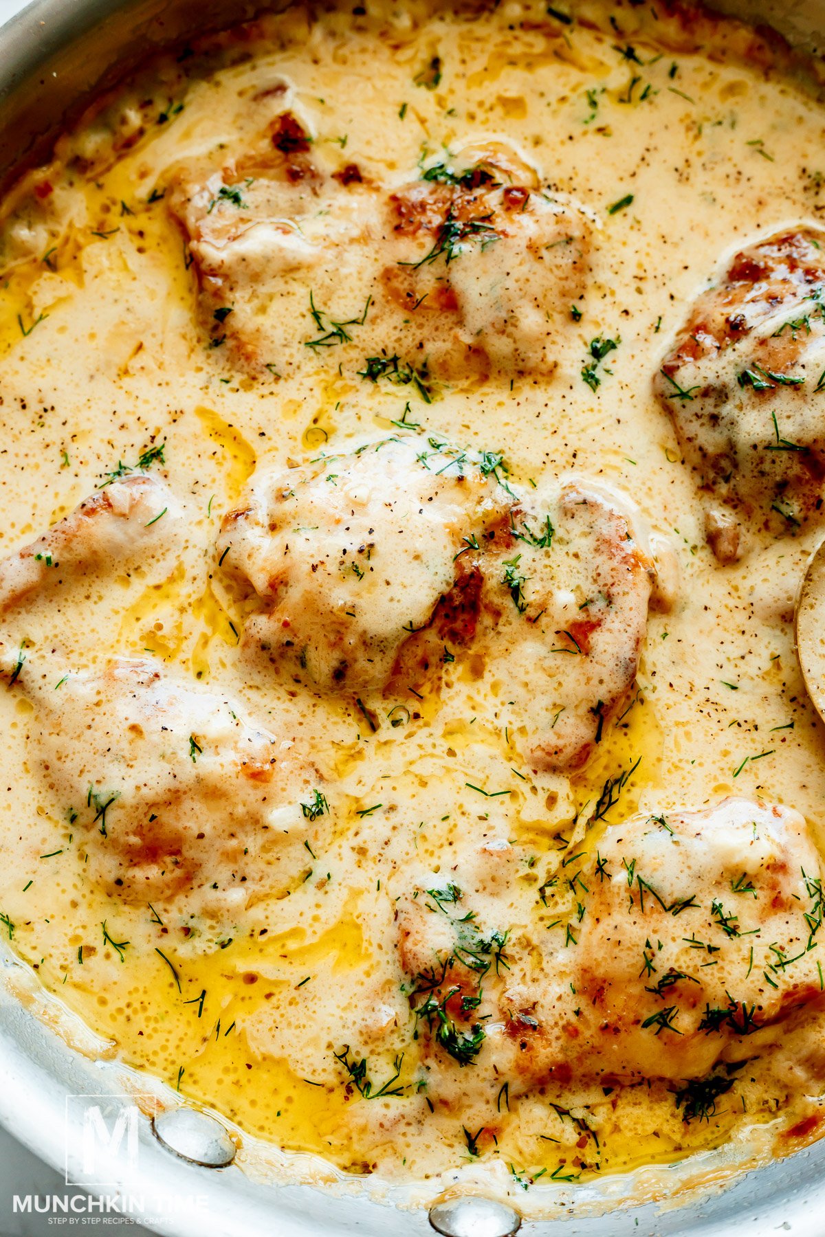 Creamy Oven Baked Chicken Thighs