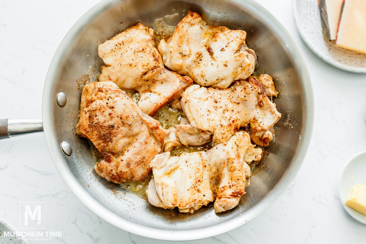 seared chicken thighs