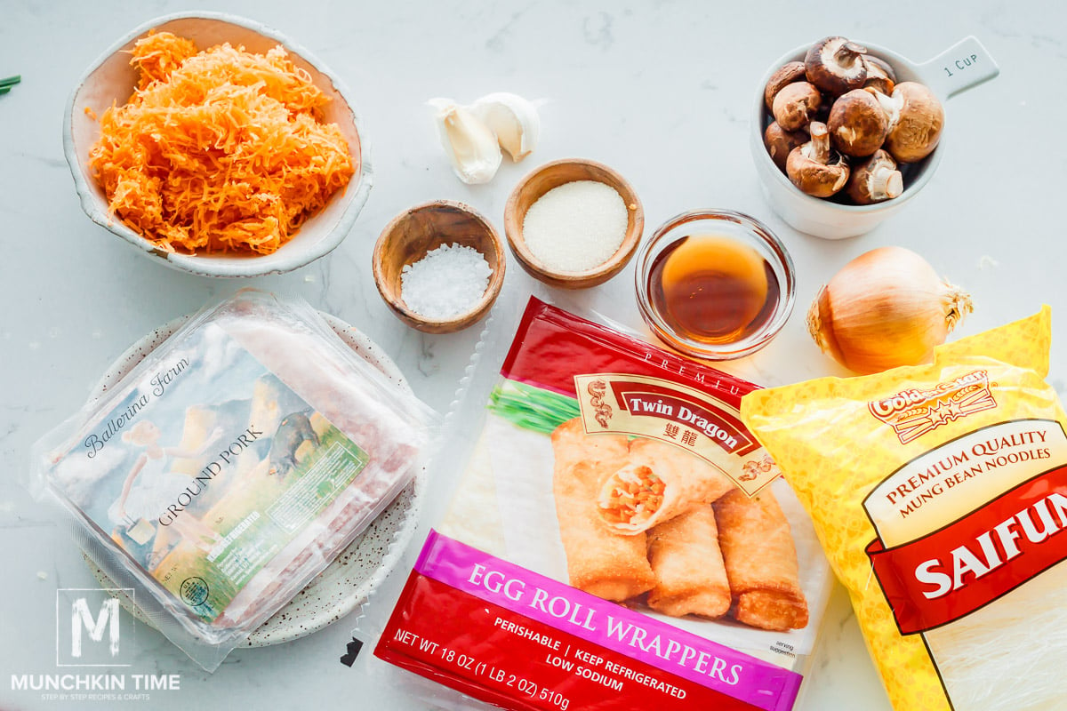 Ingredients For Vietnamese Spring Rolls