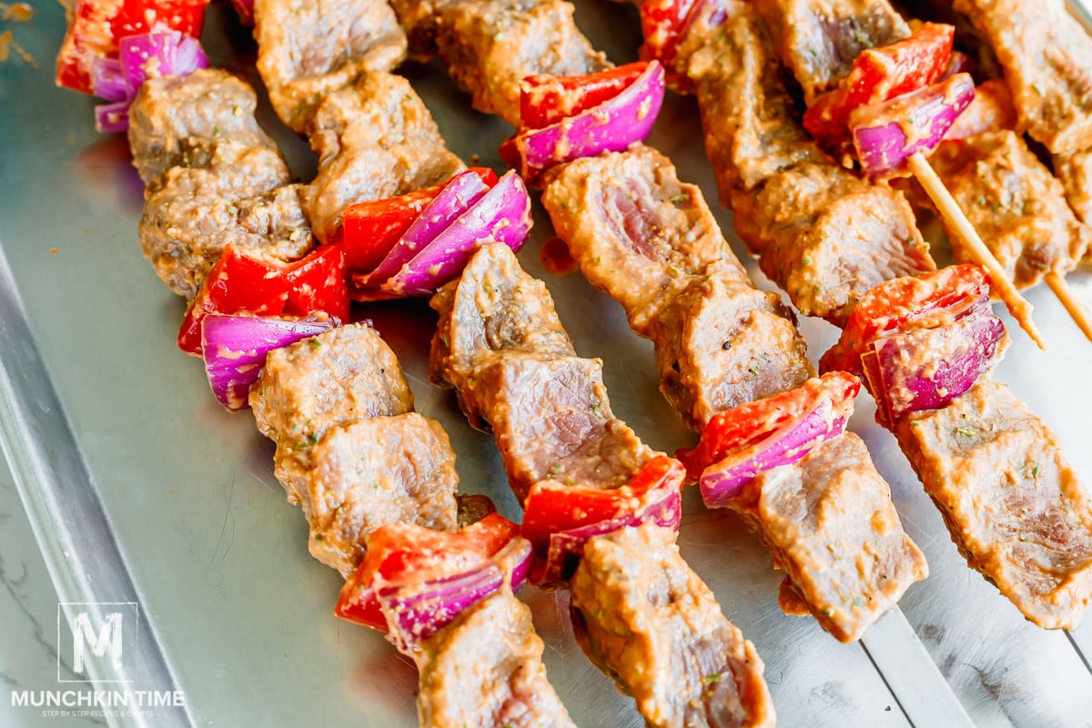 meat on a skewers