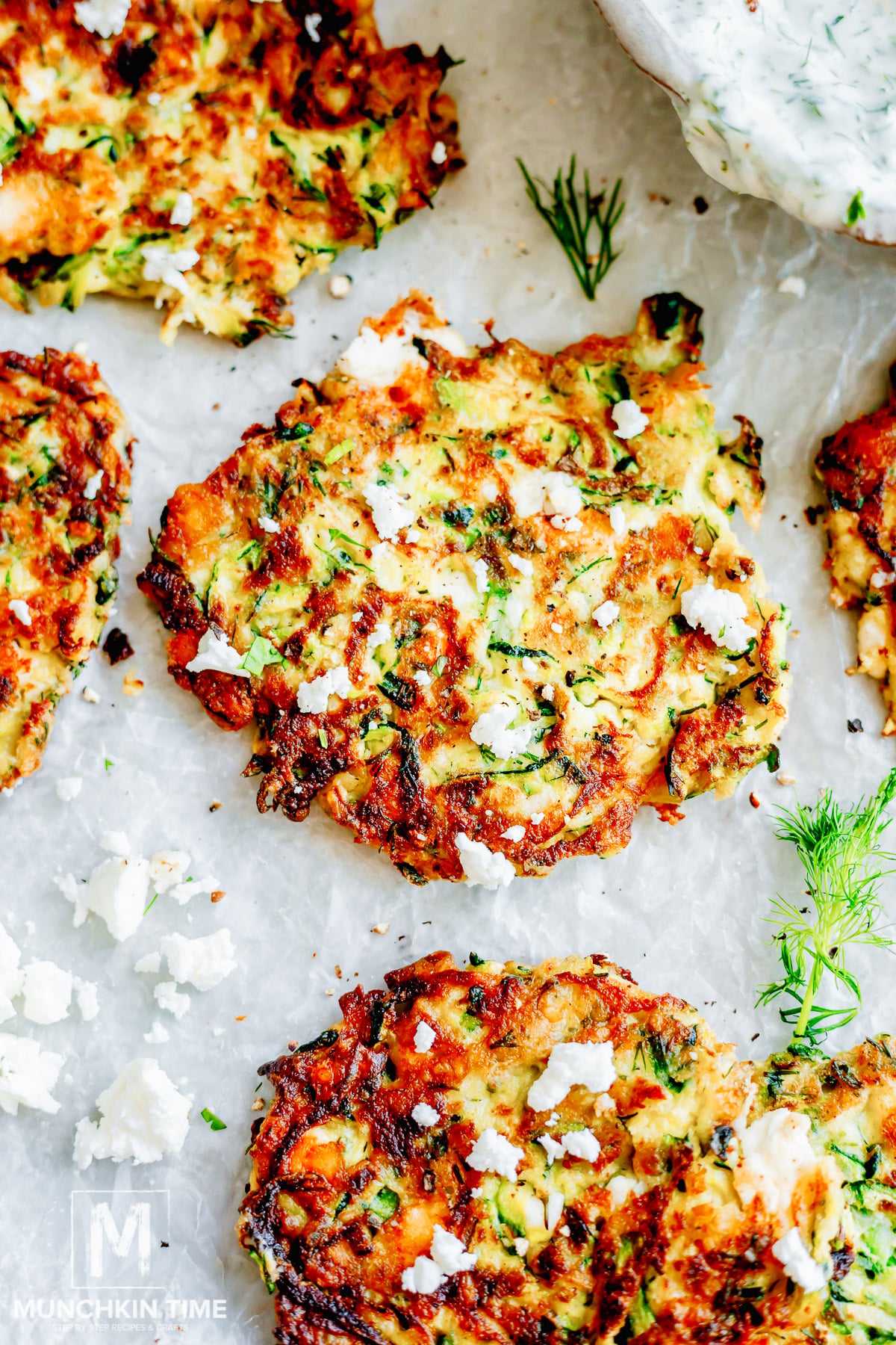 Zucchini Fritters With FetaZucchini Fritters With Feta