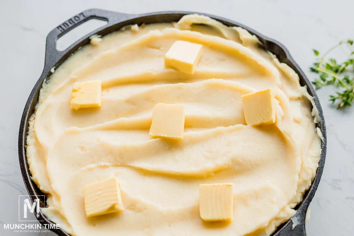 mashed potatoes and butter