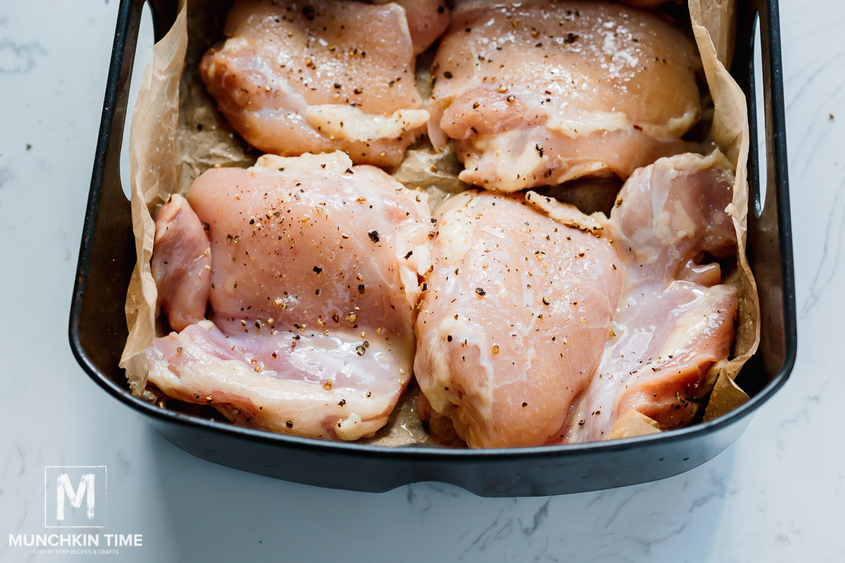 raw chicken seasoned with salt and pepper