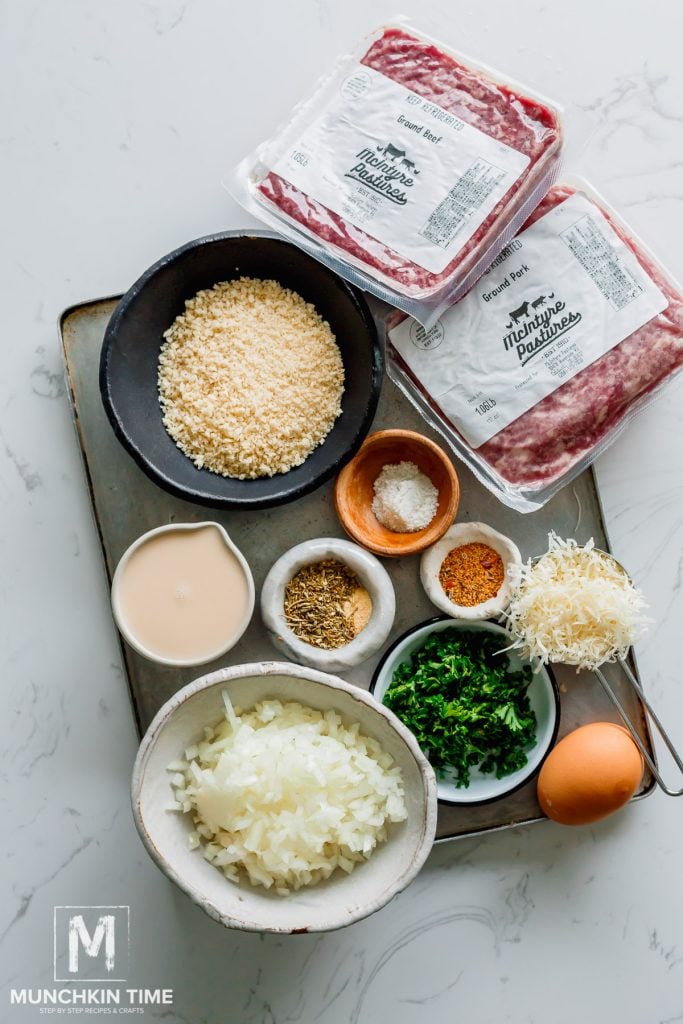 Ingredients for Baked Meatballs