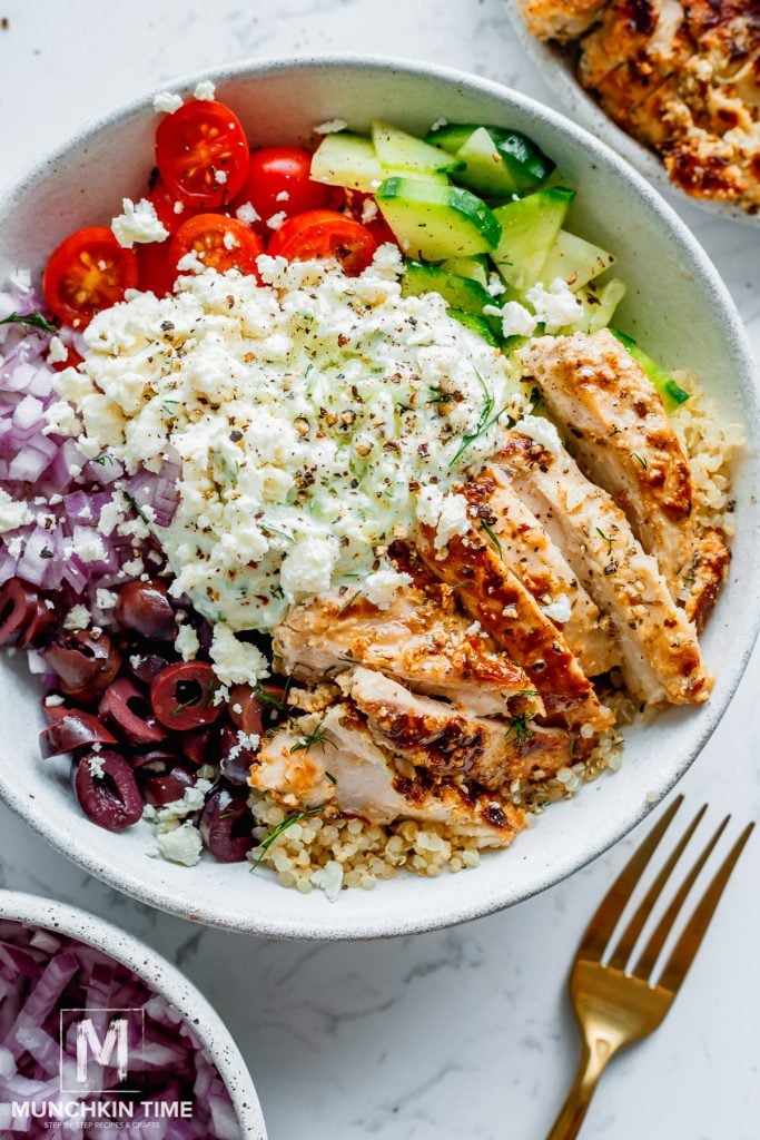 Greek Chicken Quinoa Bowl