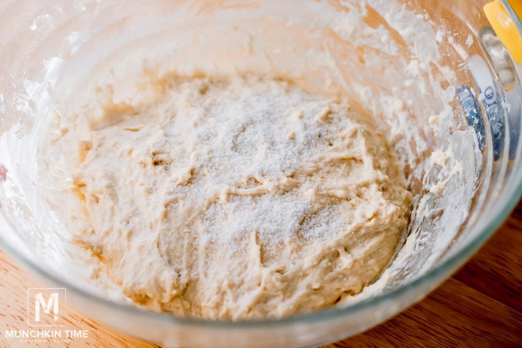 salt added to the dough