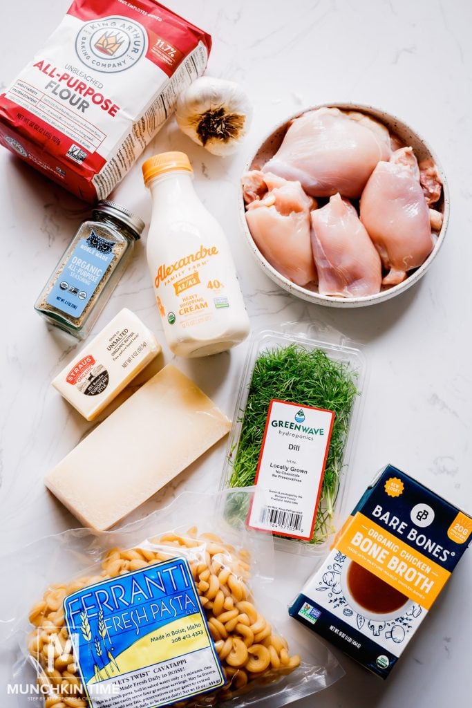 Ingredients for Creamy Chicken Pasta