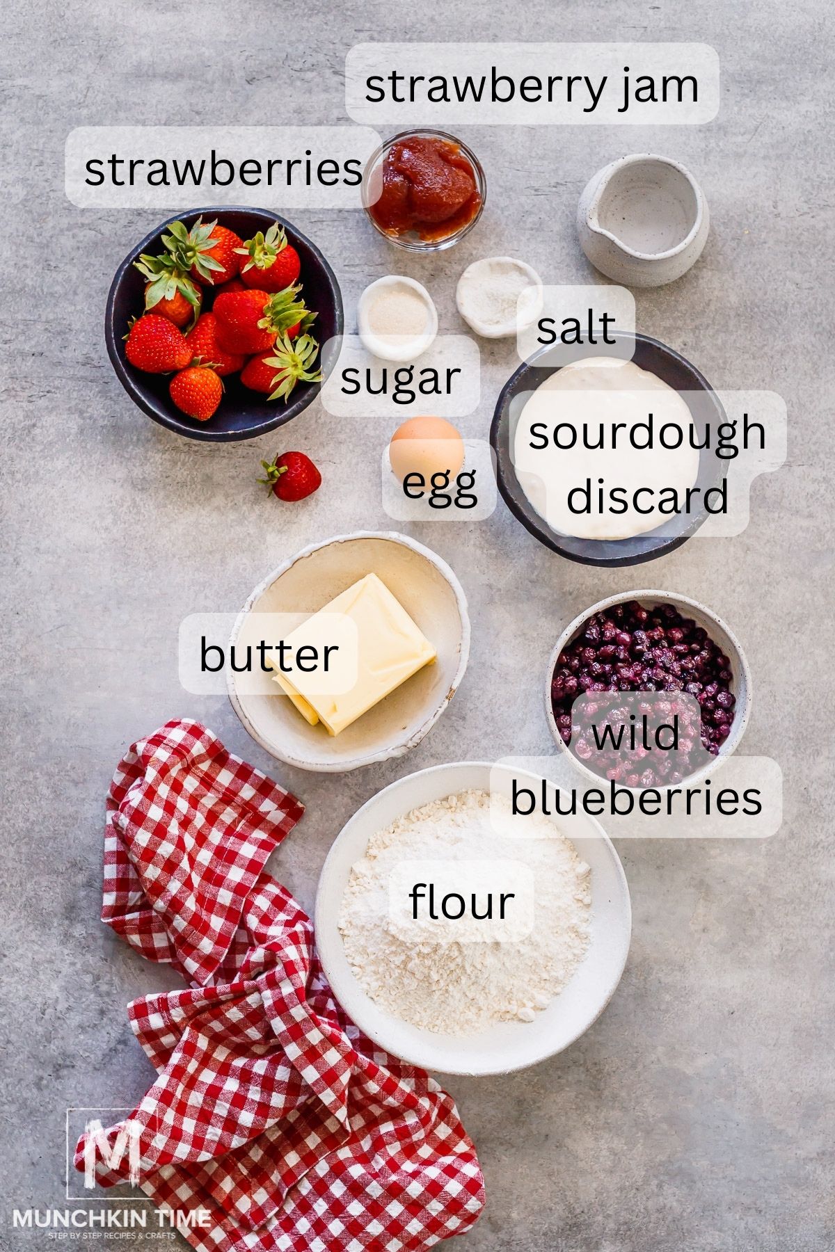 listed ingredients on the table