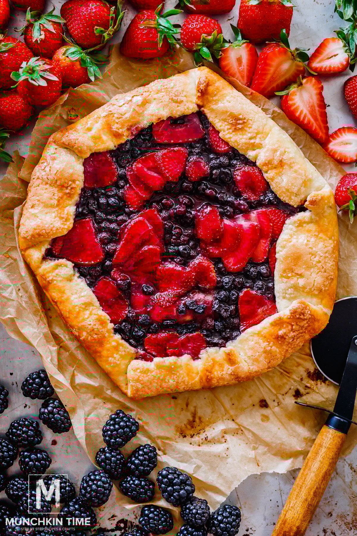 Freshly Oven Baked Strawberry Galette