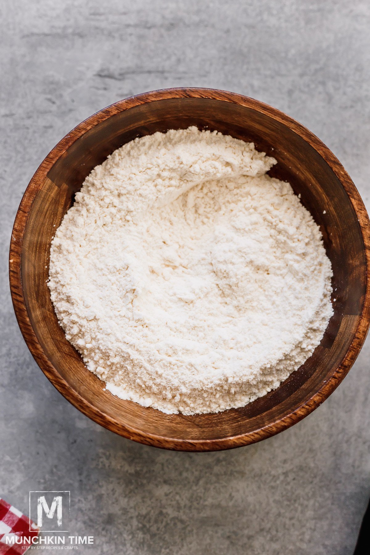 flour mixed with sugar and salt.