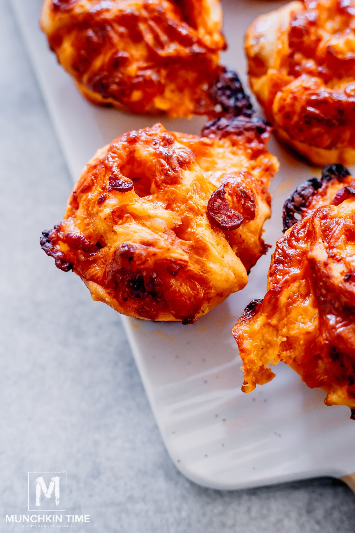 Homemade sourdough pizza roll with pepperoni.