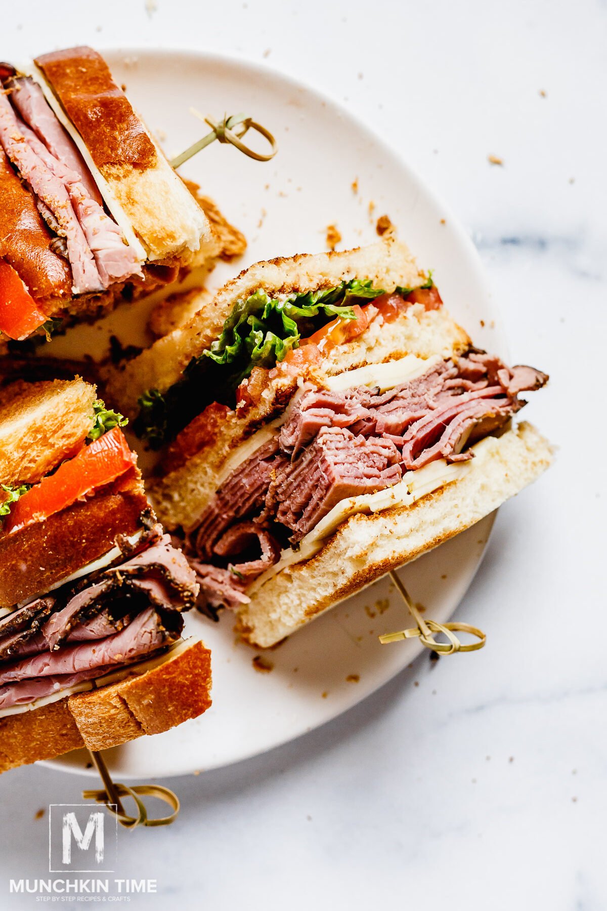 Roast Beef Sandwich for back to school lunch.