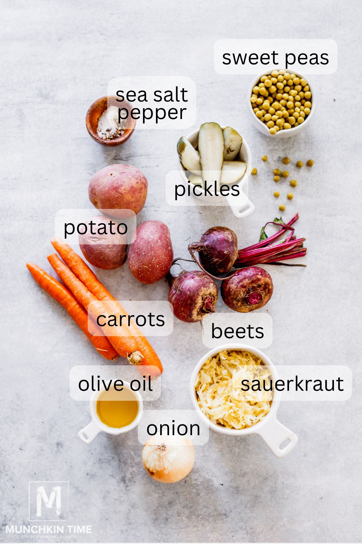 Ingredients for the salad.