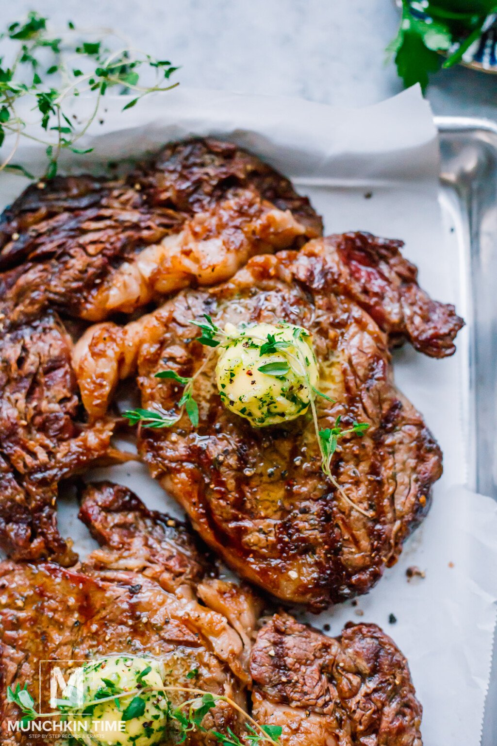 How to Grill Ribeye Steak for the Holidays with Garlic Butter