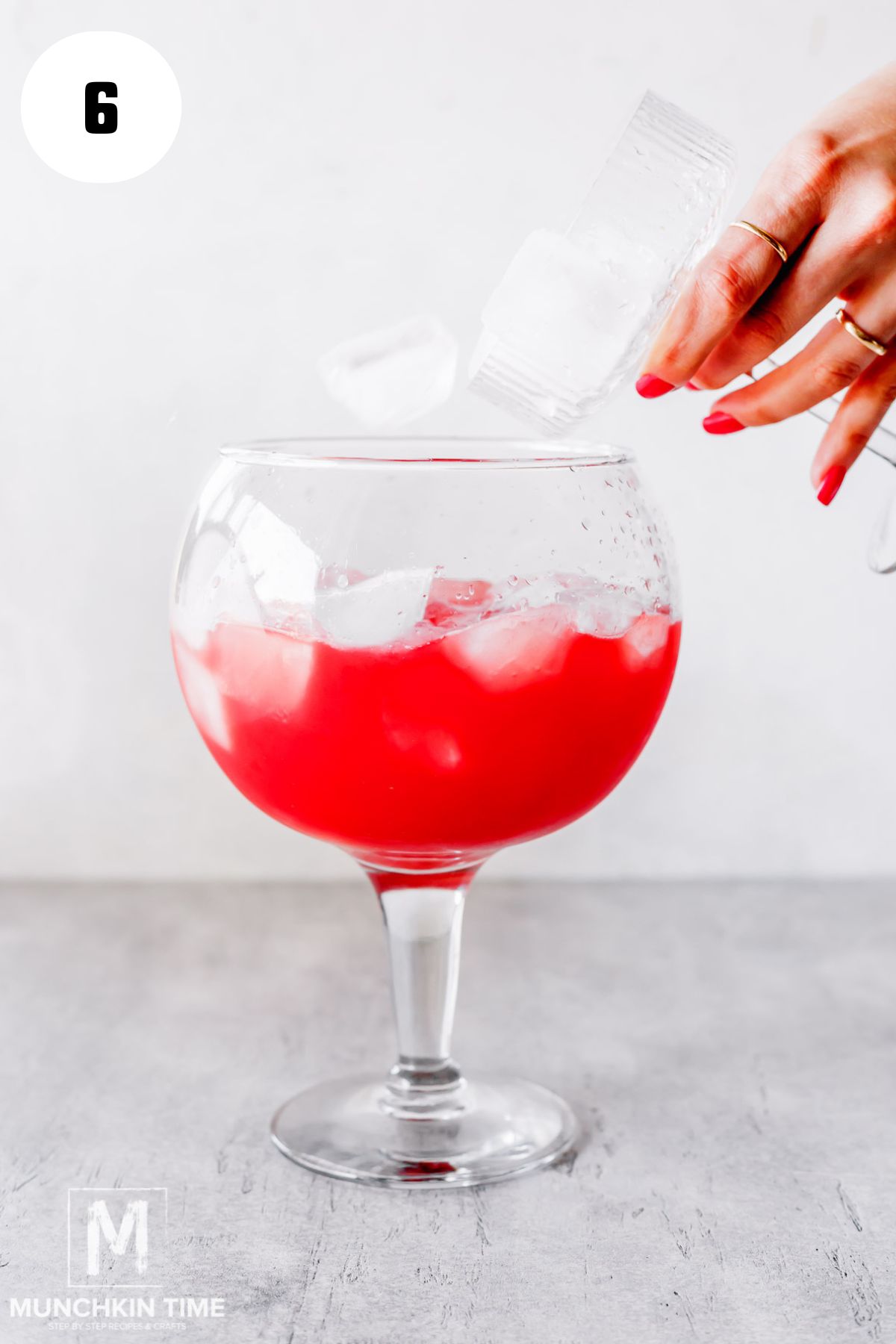 ice added to the watermelon juice.