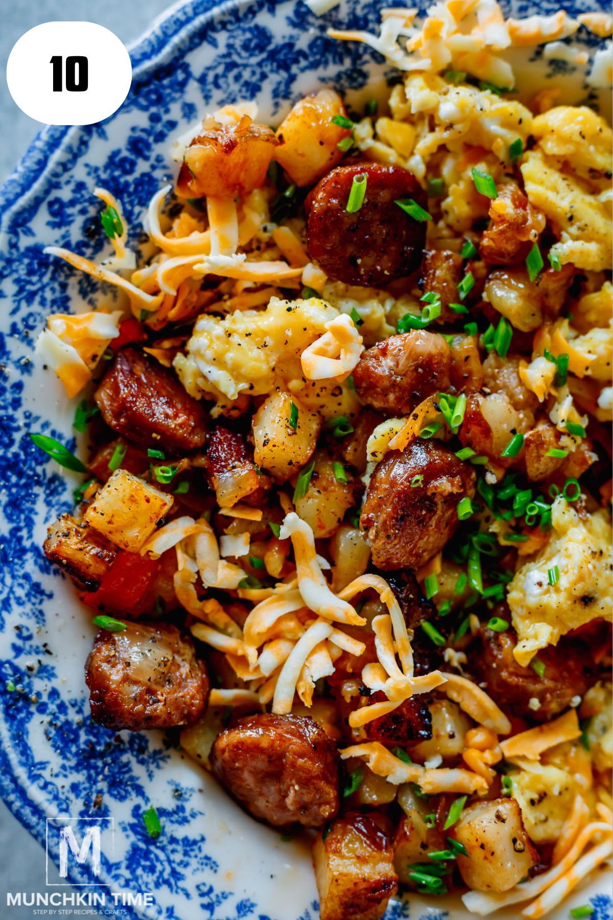 sausage and potato breakfast bowl