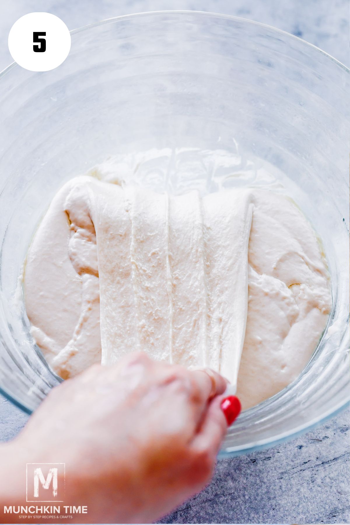 stretch and fold sourdough.
