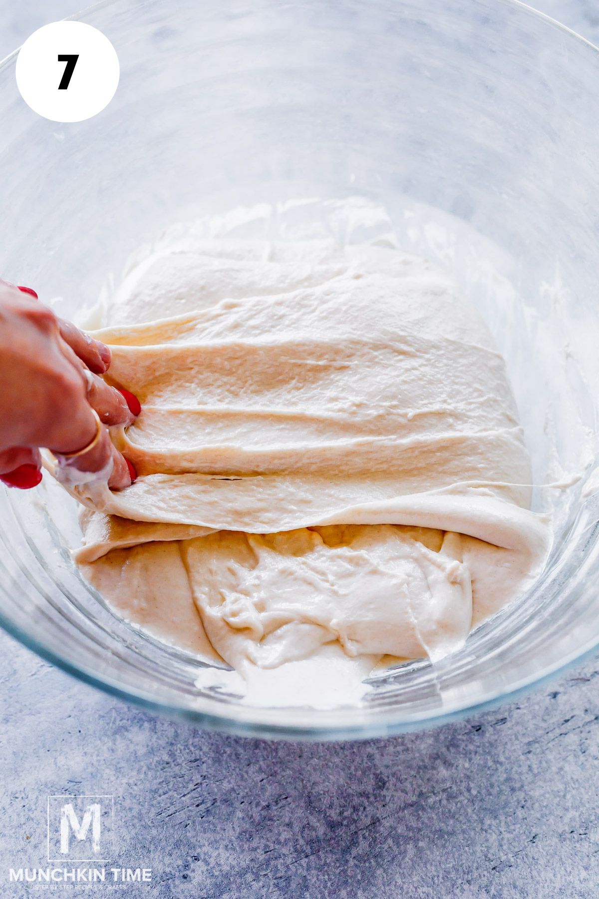 stretch and fold sourdough.
