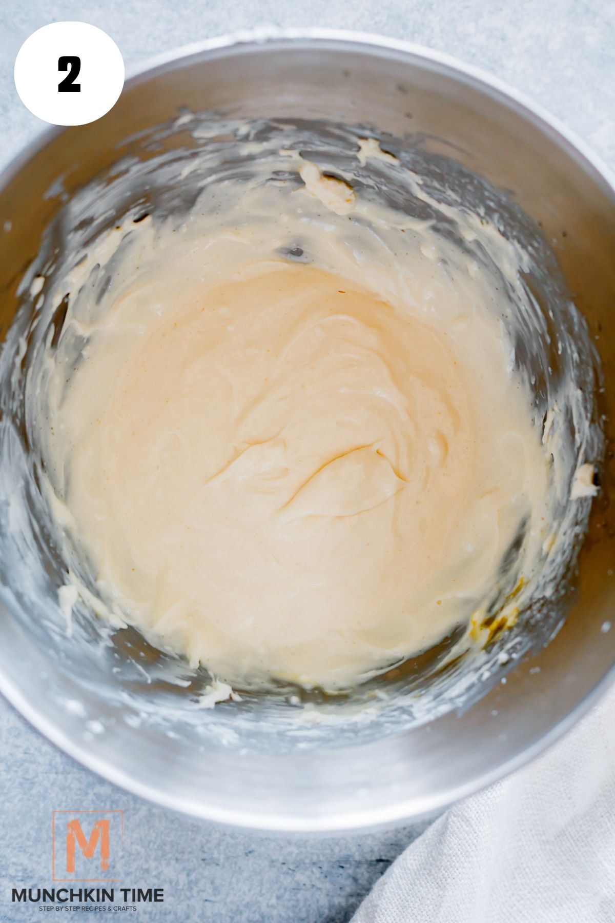cream cheese filling in a bowl.