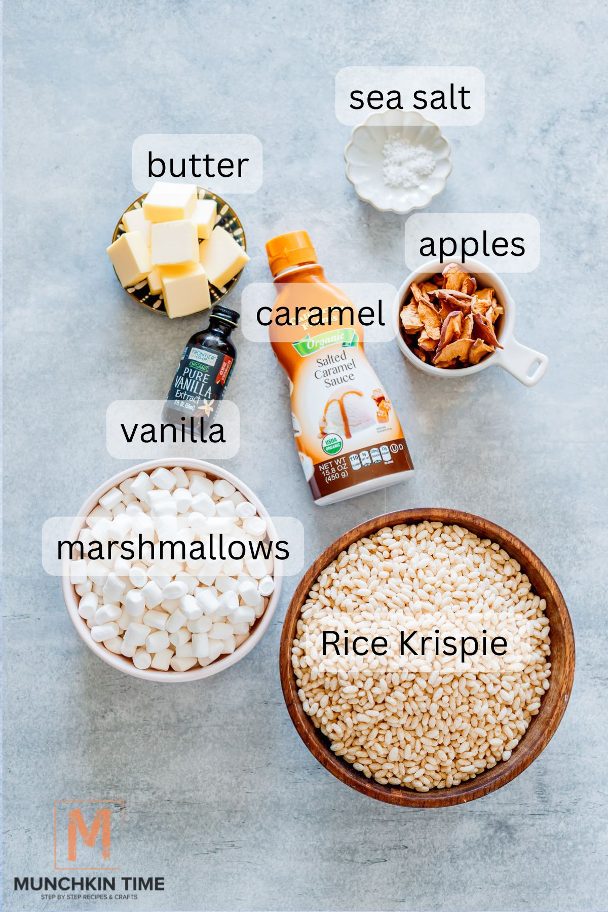 Ingredients for this Easy Rice Krispy Treat Recipe