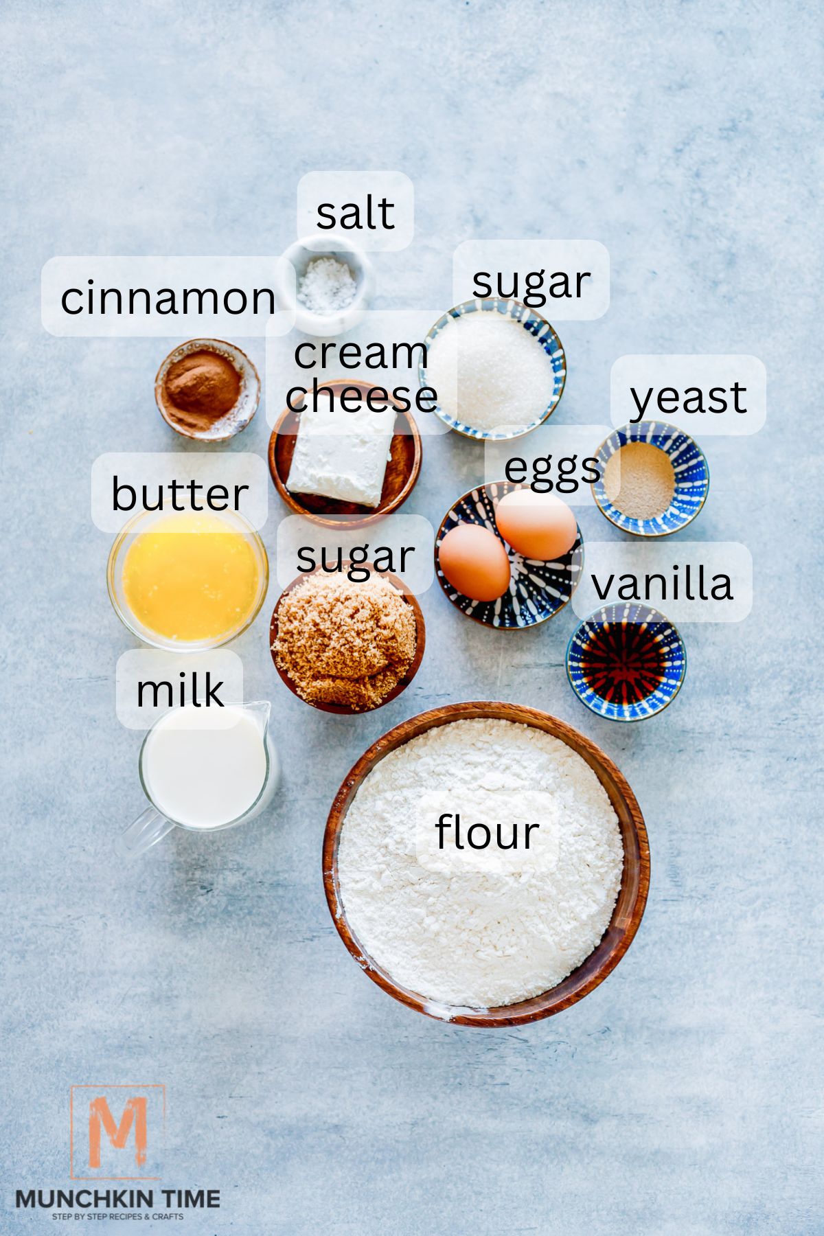 Ingredients for Sweet Monkey Bread Bundt Cake