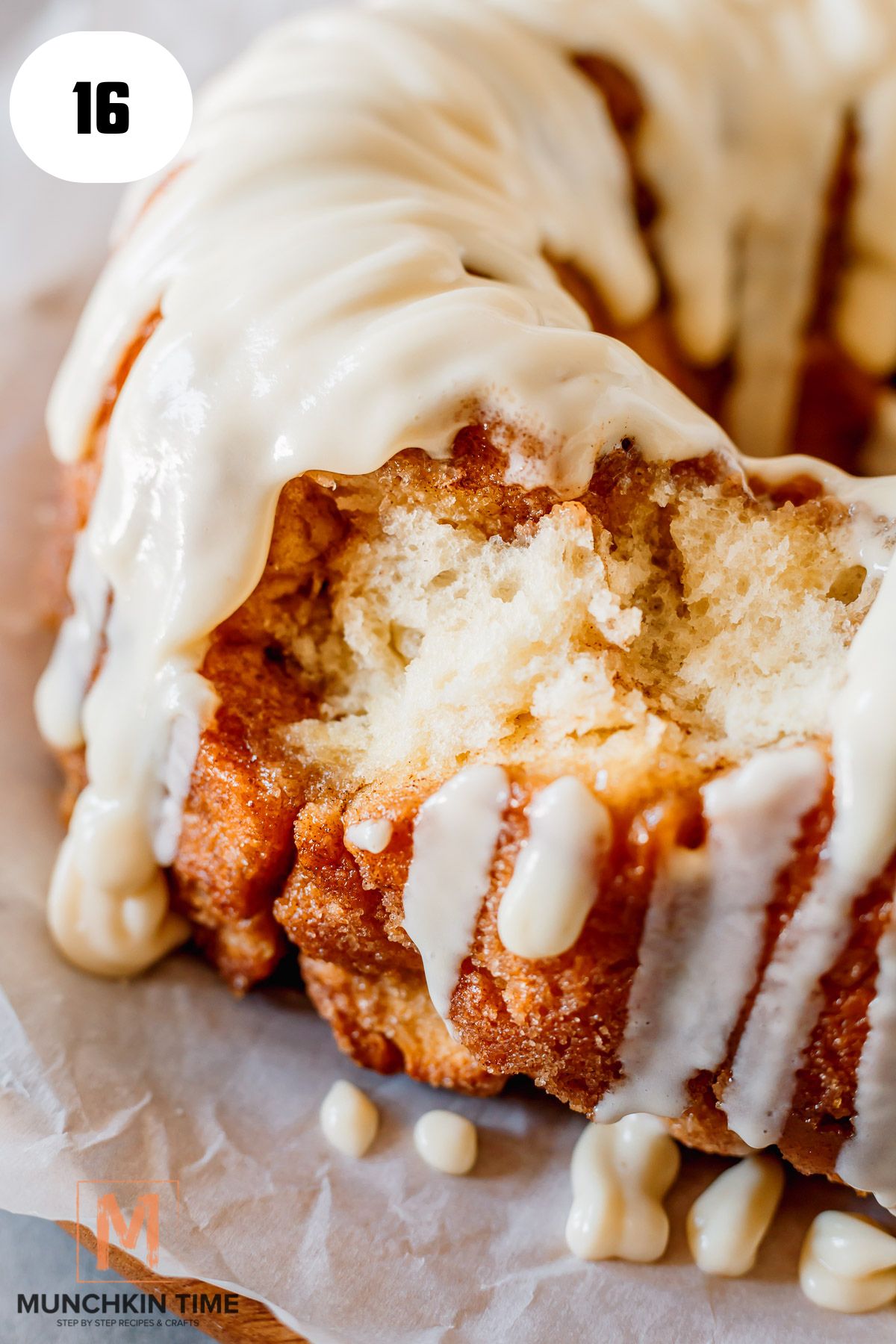 Monkey Bread with Cream Cheese Frosting – Gooey Pull-Apart Dessert