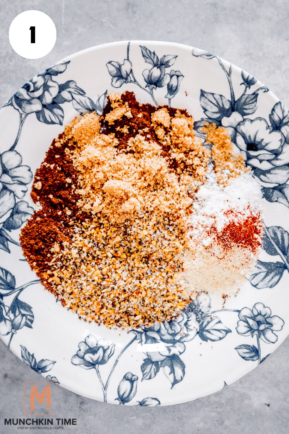 spices added to the bowl.