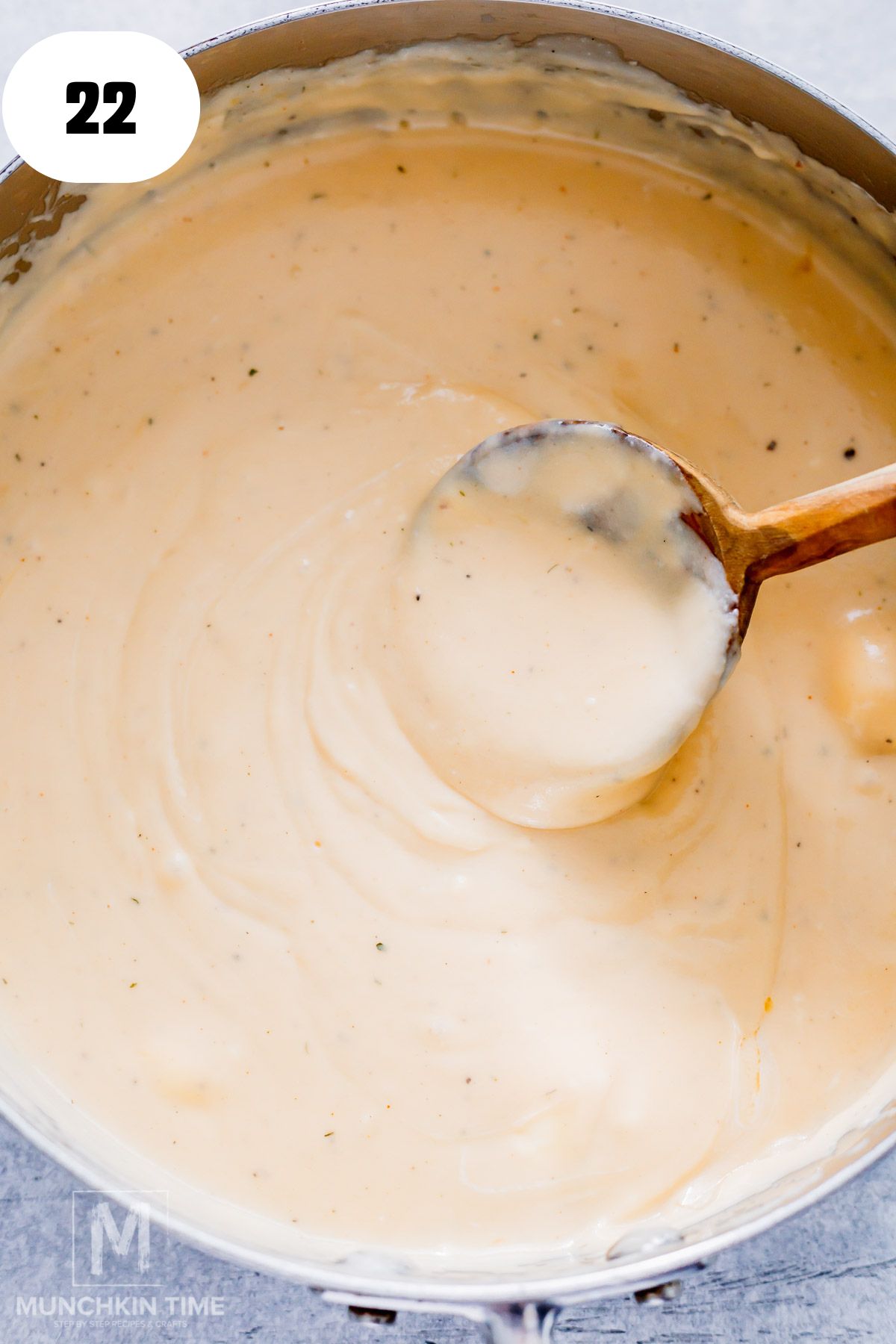 beer cheese dip is done cooking.