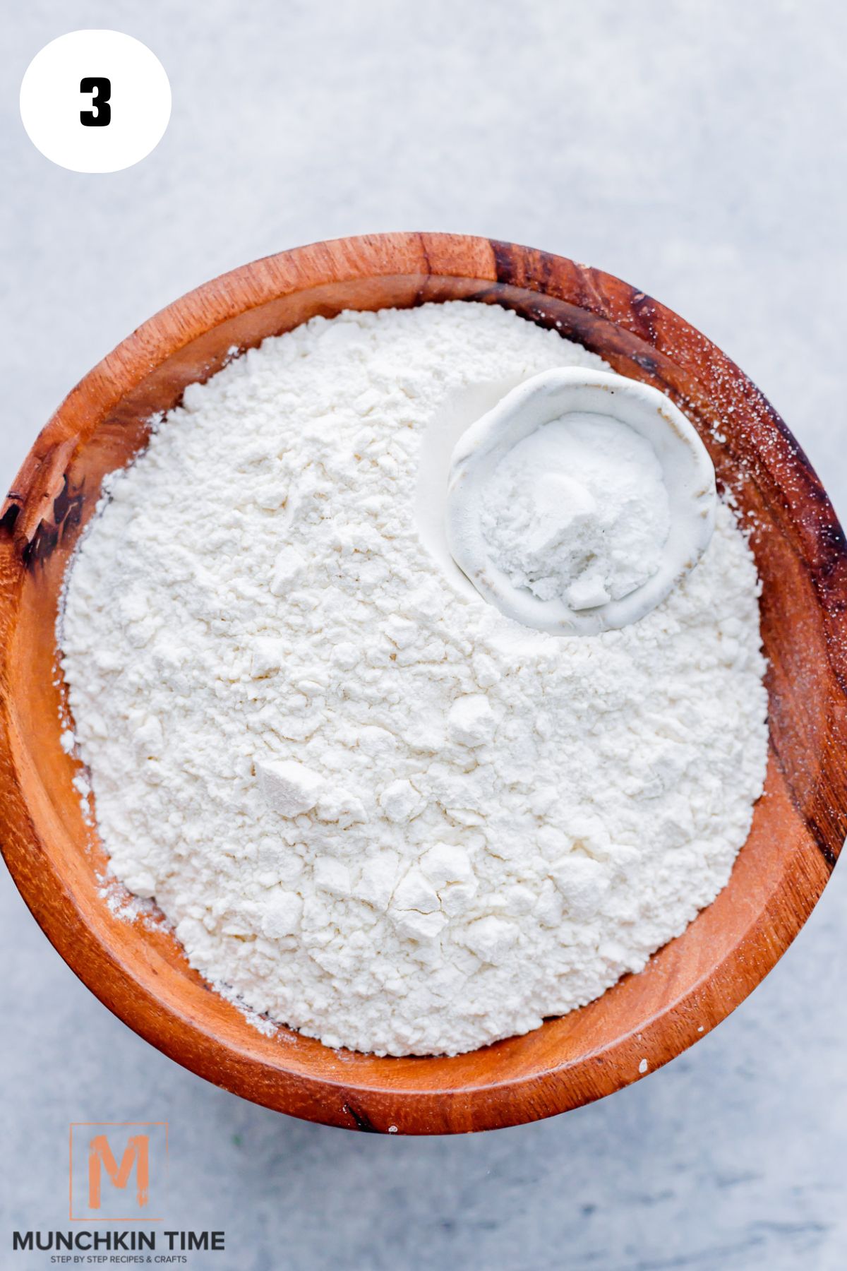 a bowl with dry ingredients.