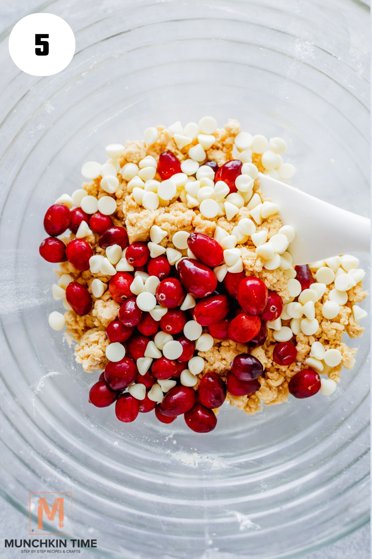 fresh cranberries and white chocolate chips added to the batter.