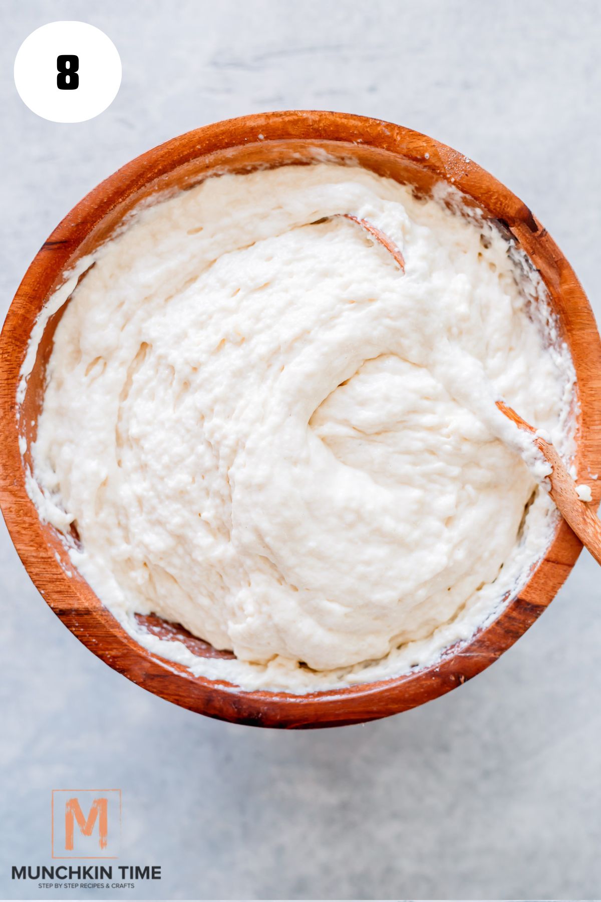 sourdough dumpling batter ready to be used,