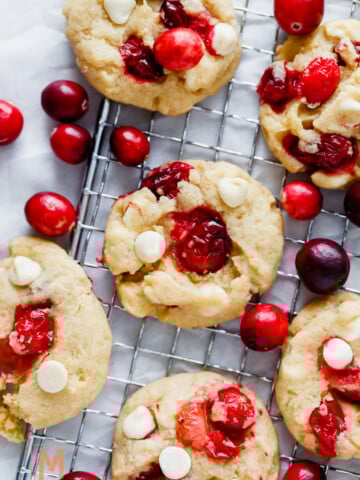 White Chocolate Cranberry Cookies (Soft, Chewy & Easy)