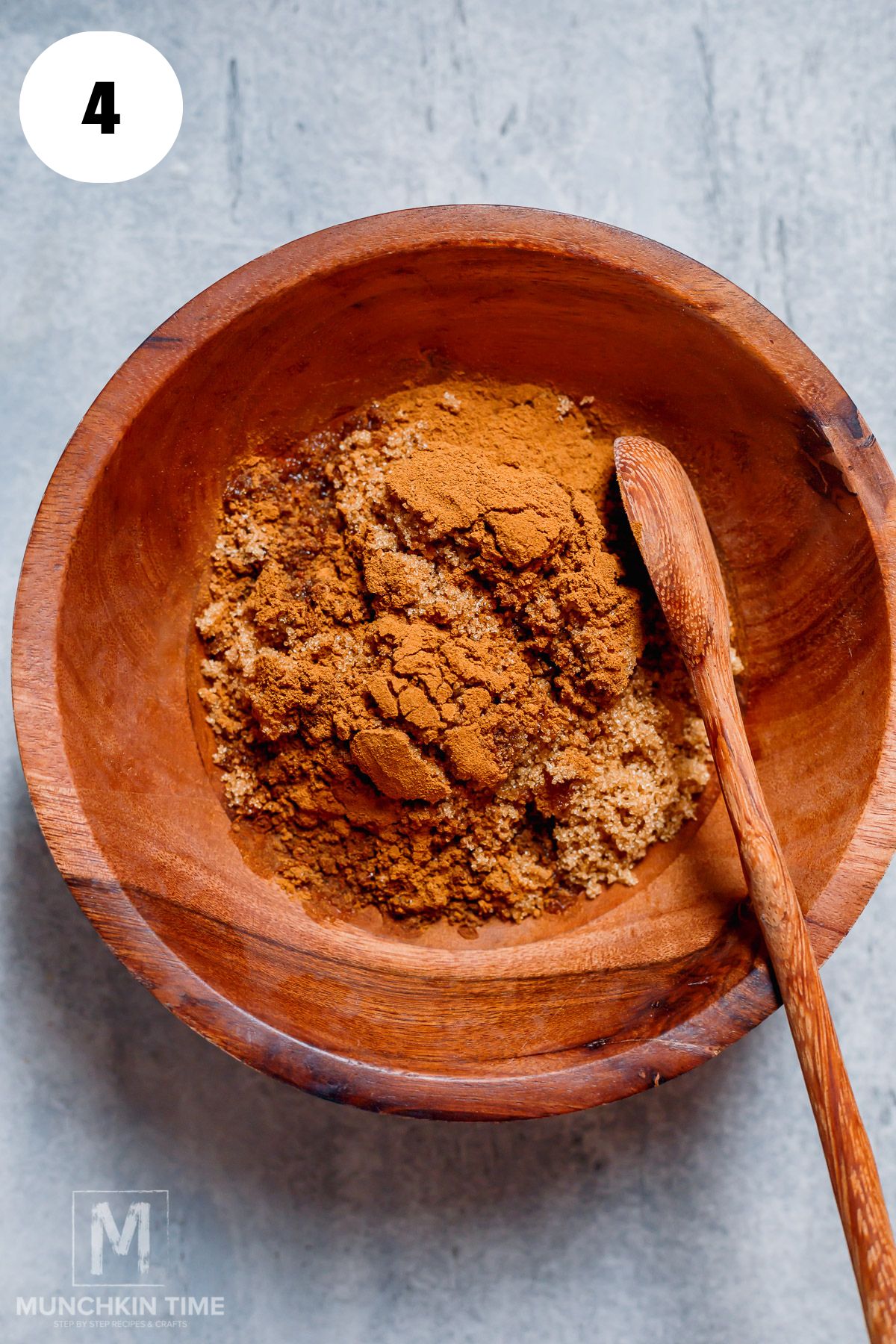 Cinnamon swirl ingredients in the bowl.