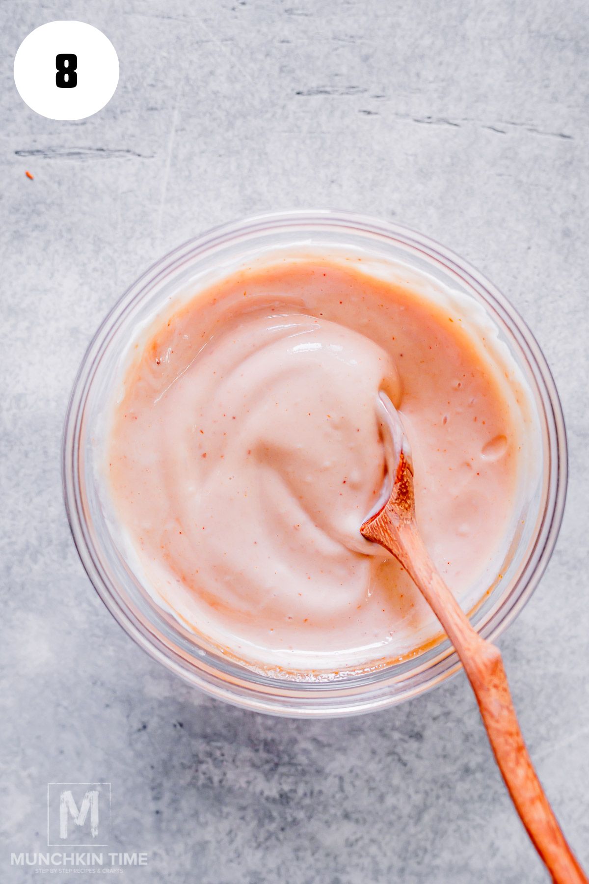 Sweet Potato Fries Sauce ready to be used.
