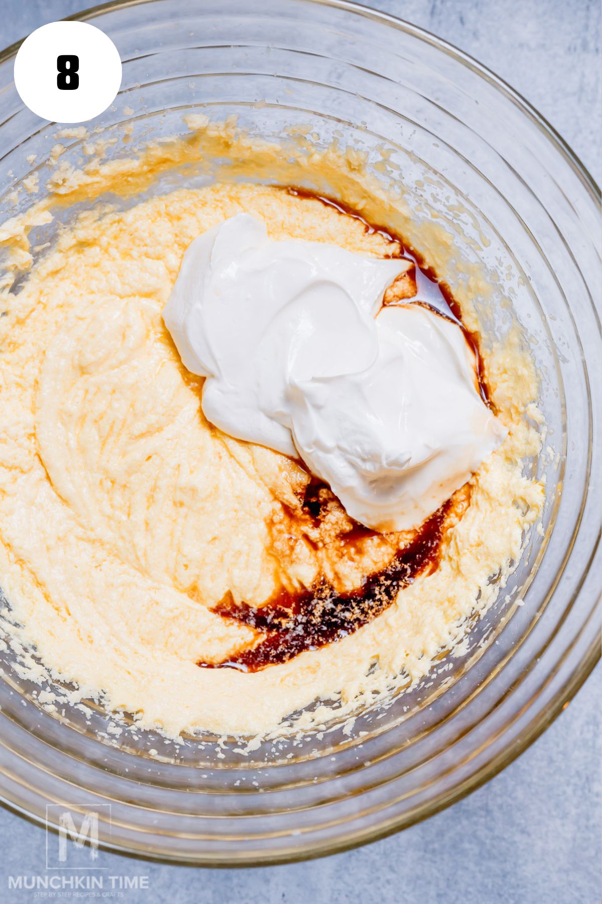 sour cream added to the batter.