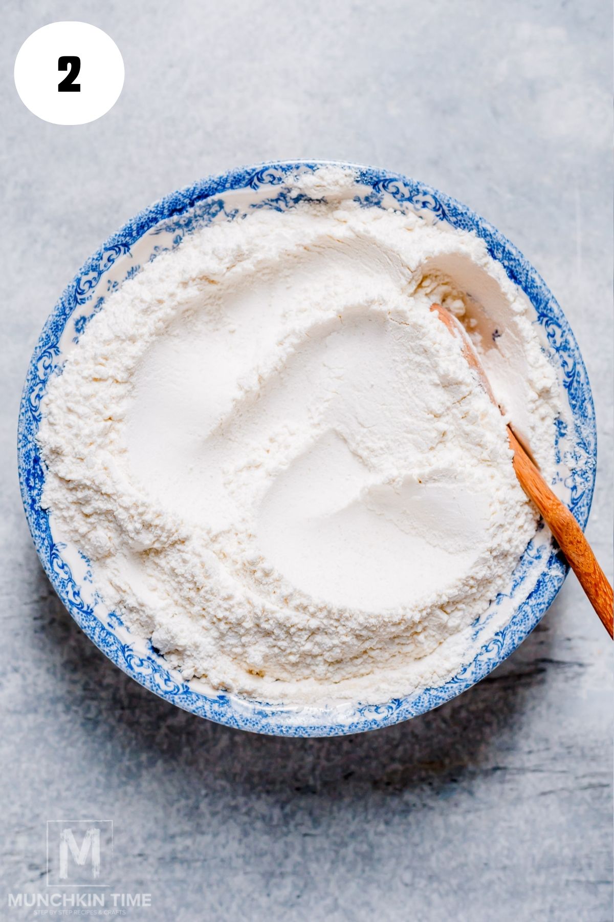 dry ingredients mixed in a bowl.