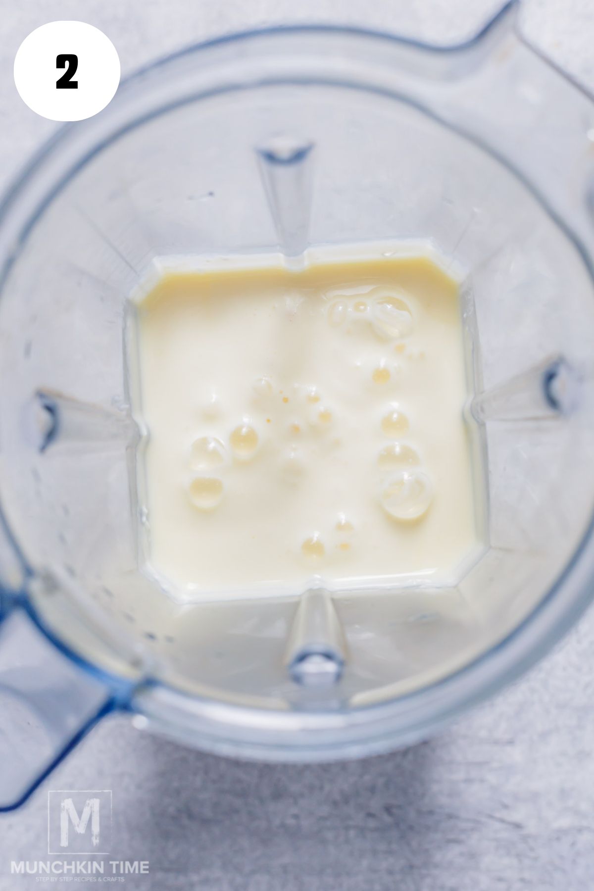 Cottage Cheese and Egg Flatbread mixture is done blending in the blender.