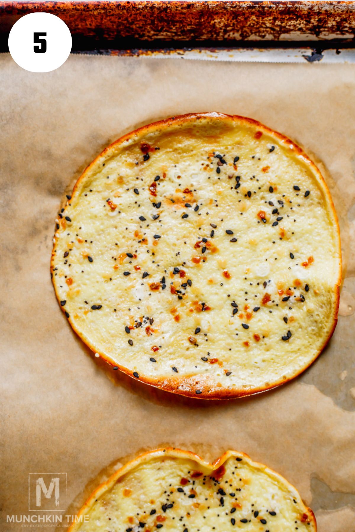 oven baked Cottage Cheese Flatbread