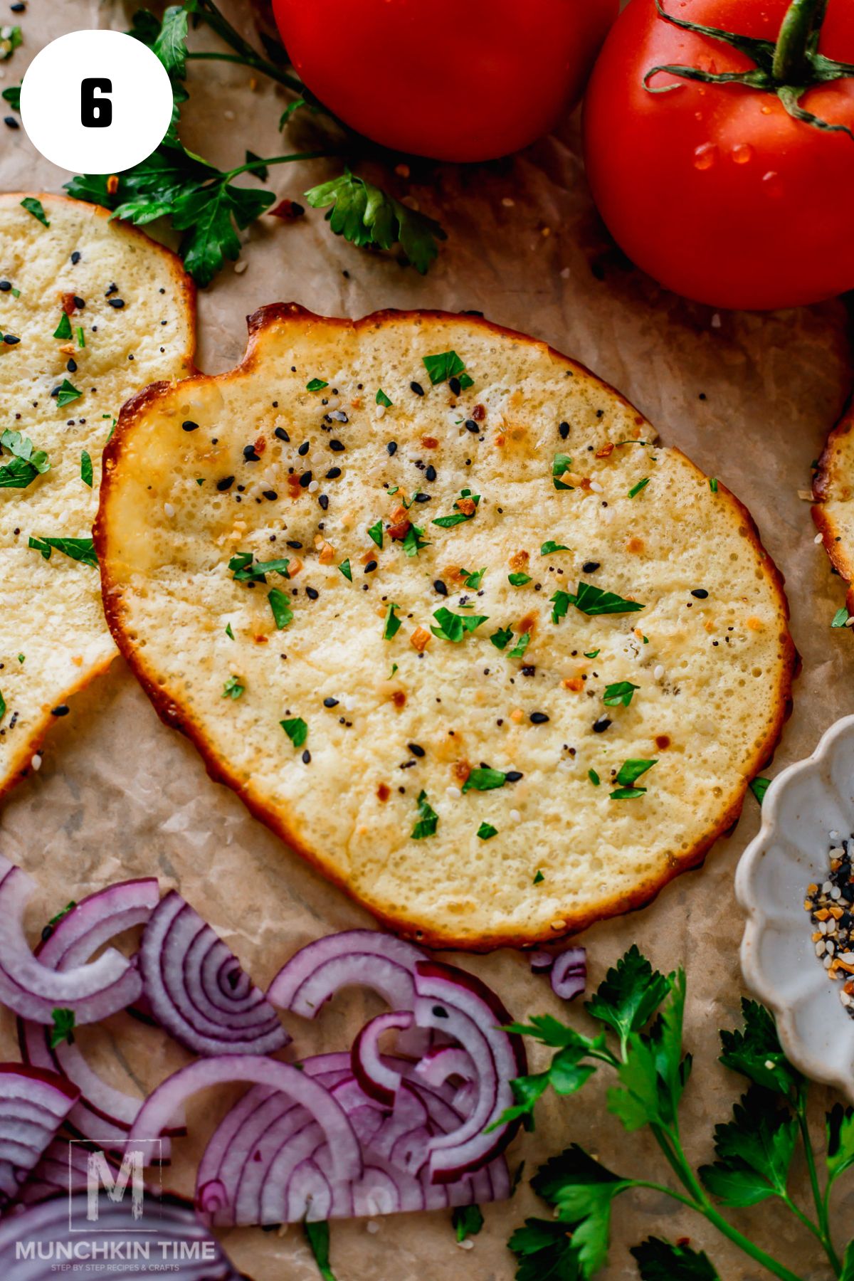oven baked Cottage Cheese Flatbread