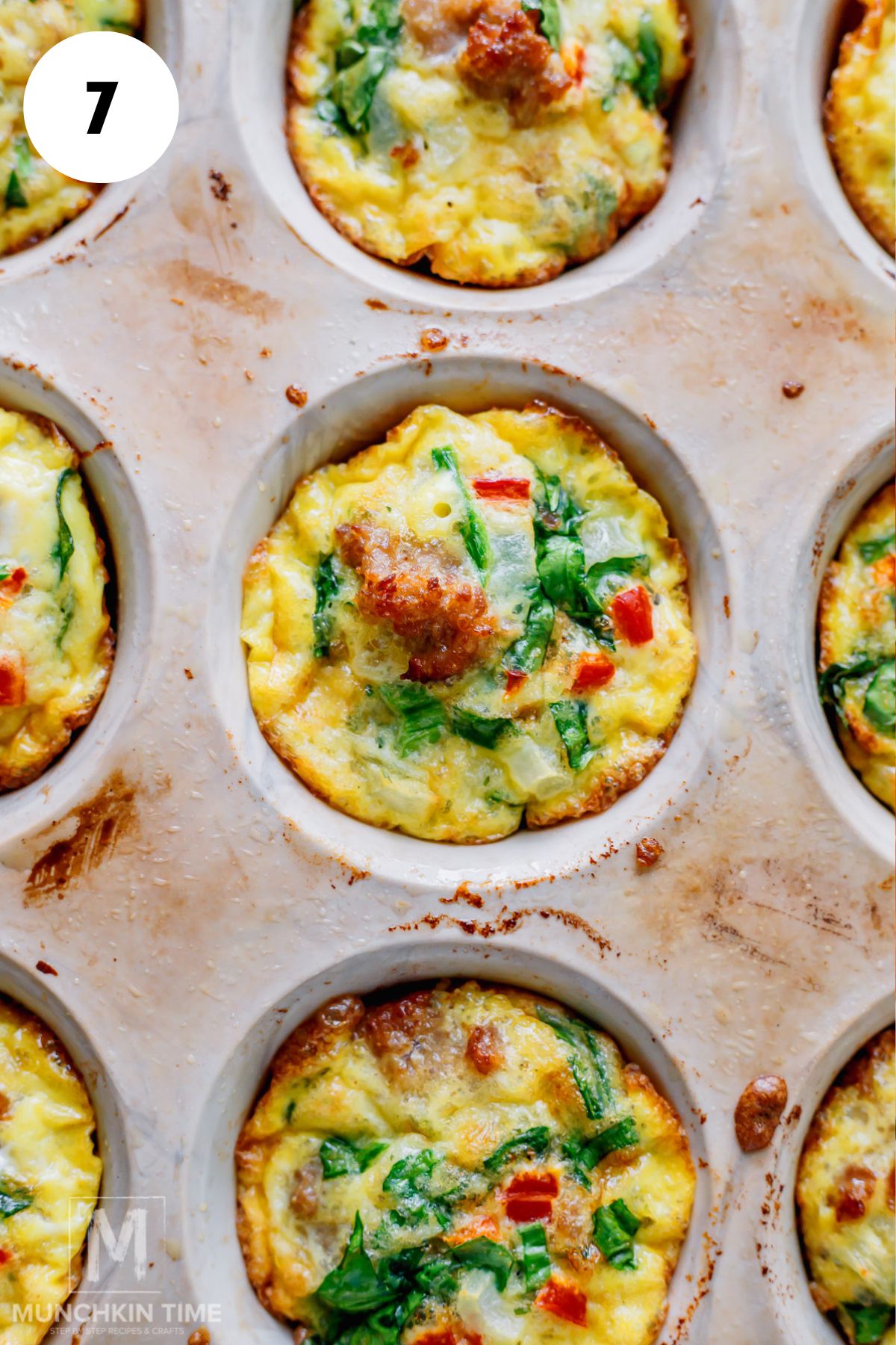 delicious breakfast egg muffins done baking.