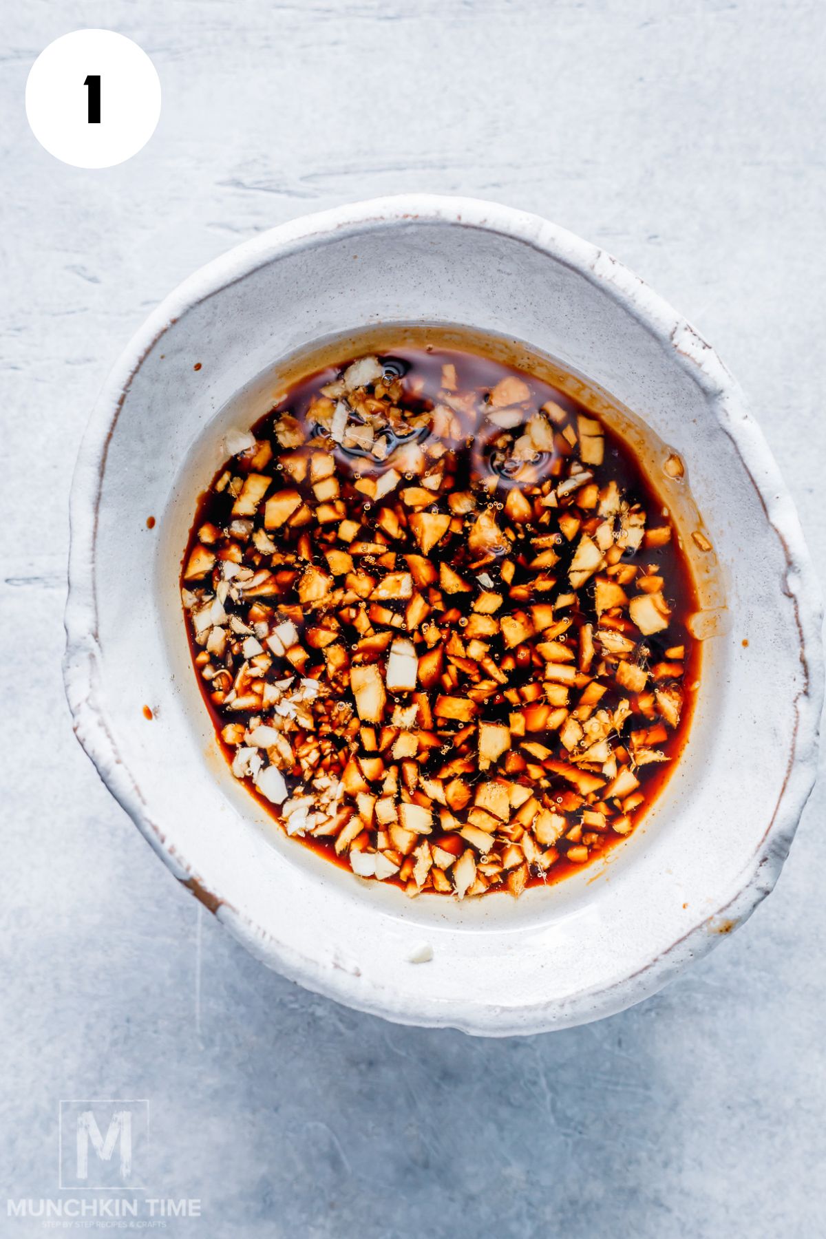 honey soy garlic sauce in a bowl.