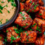 Cajun Air Fryer Salmon Bites with Creamy Dip
