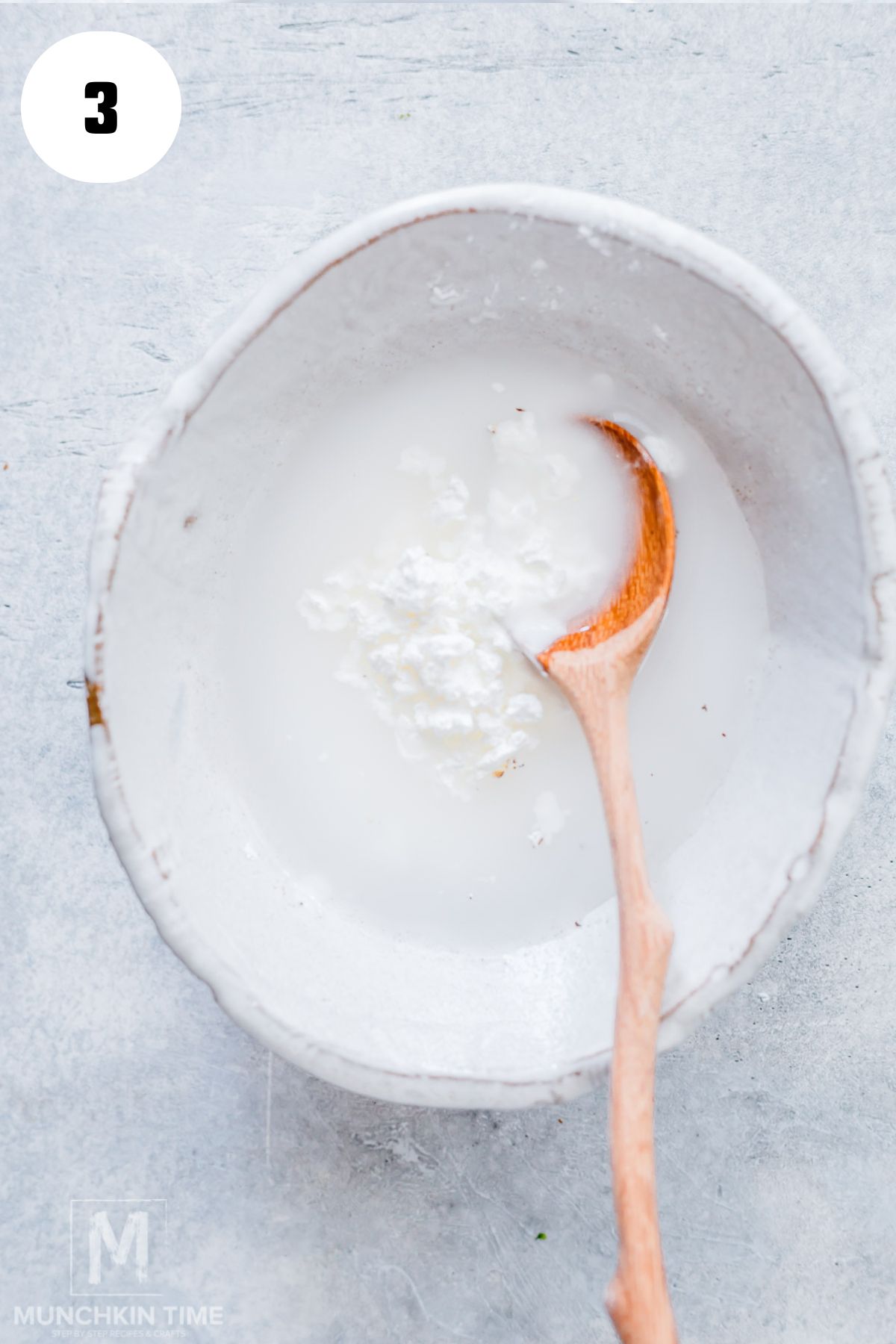 cornstarch slurry ingredients in a bowl.